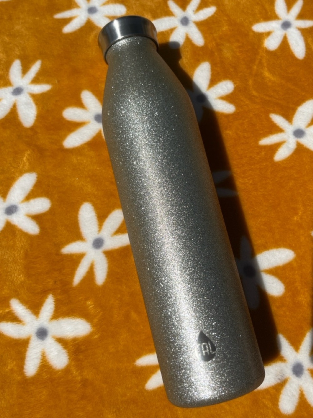 EUC TAL Silver Glittery Tall Skinny Reusable Stainless Steel ? Water bottle